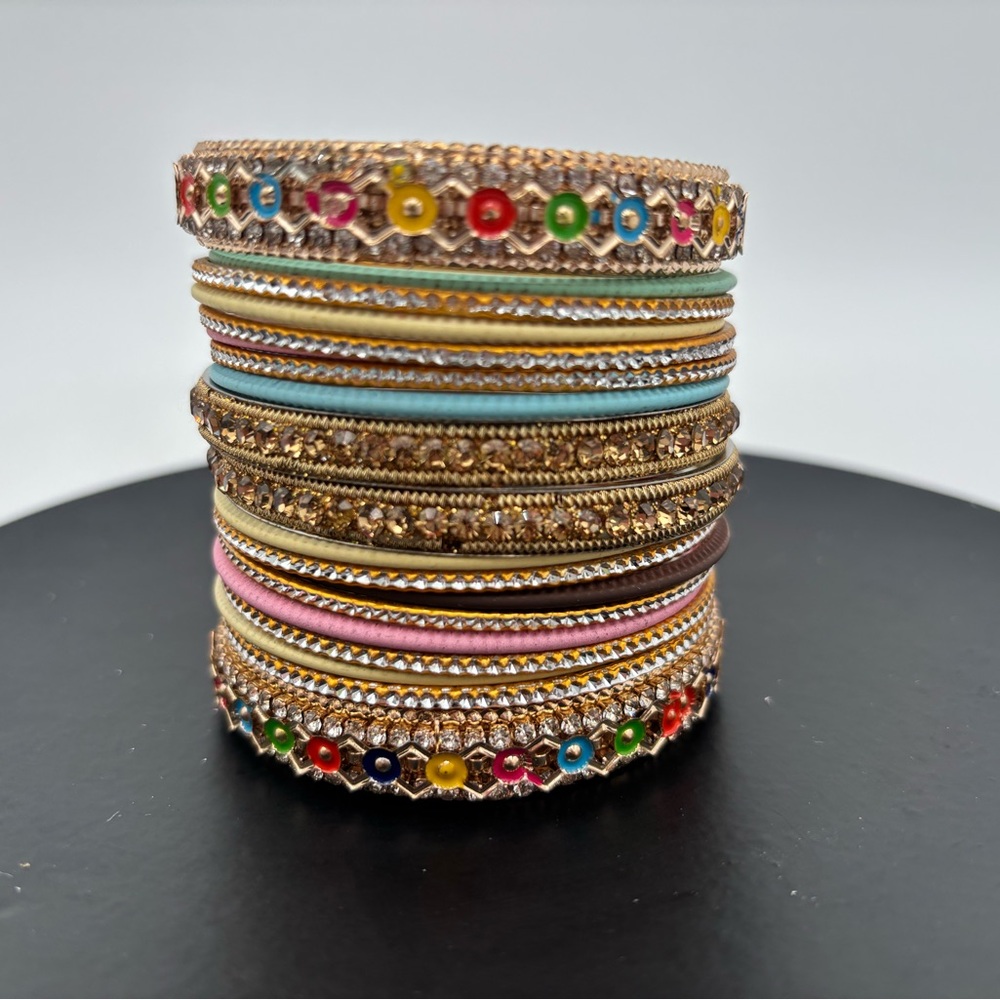 Colorful Multi-Bangle Set 19pc